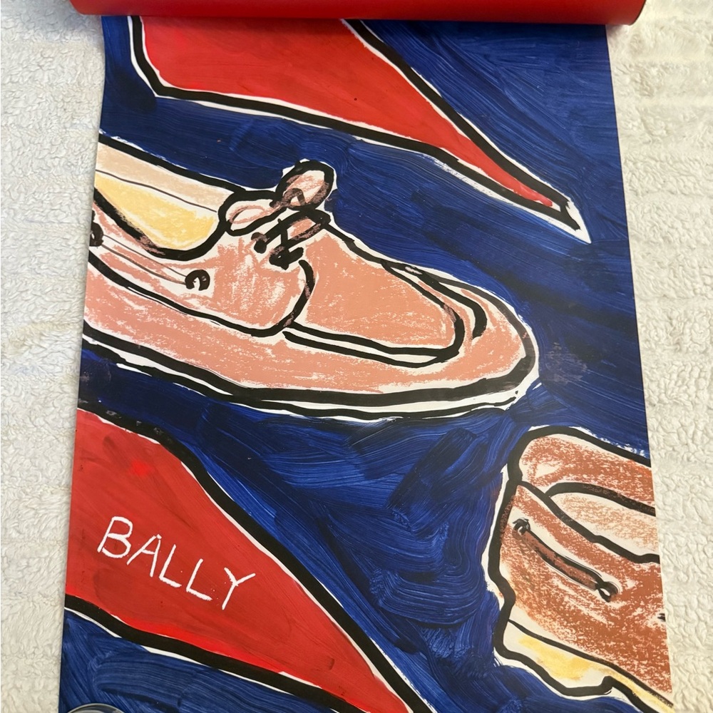 Bally Red and Blue Boat Shoes Art Poster